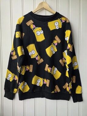 Joyrich X The Simpsons Bart Simpson Crewneck Cartoon Sweater Unisex Large